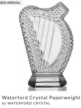 Waterford Crystal Harp figurine paperweight